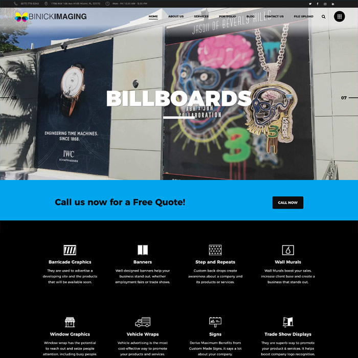 Binick Imaging website