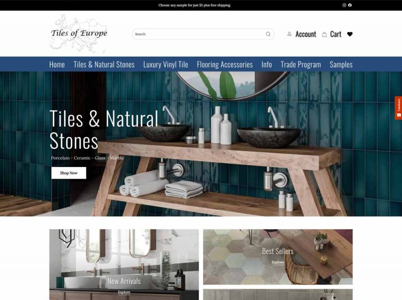 Tiles of Europe website