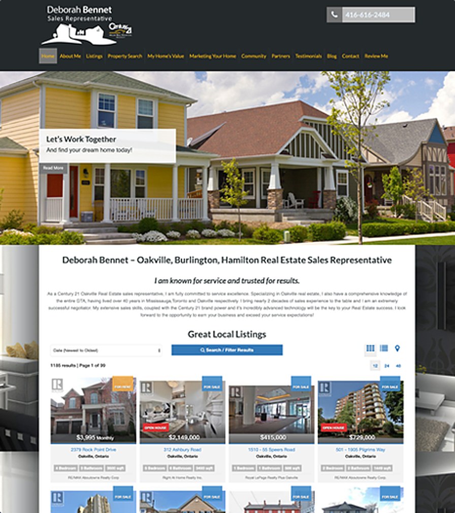 Arcadian Realty Team: the previous website