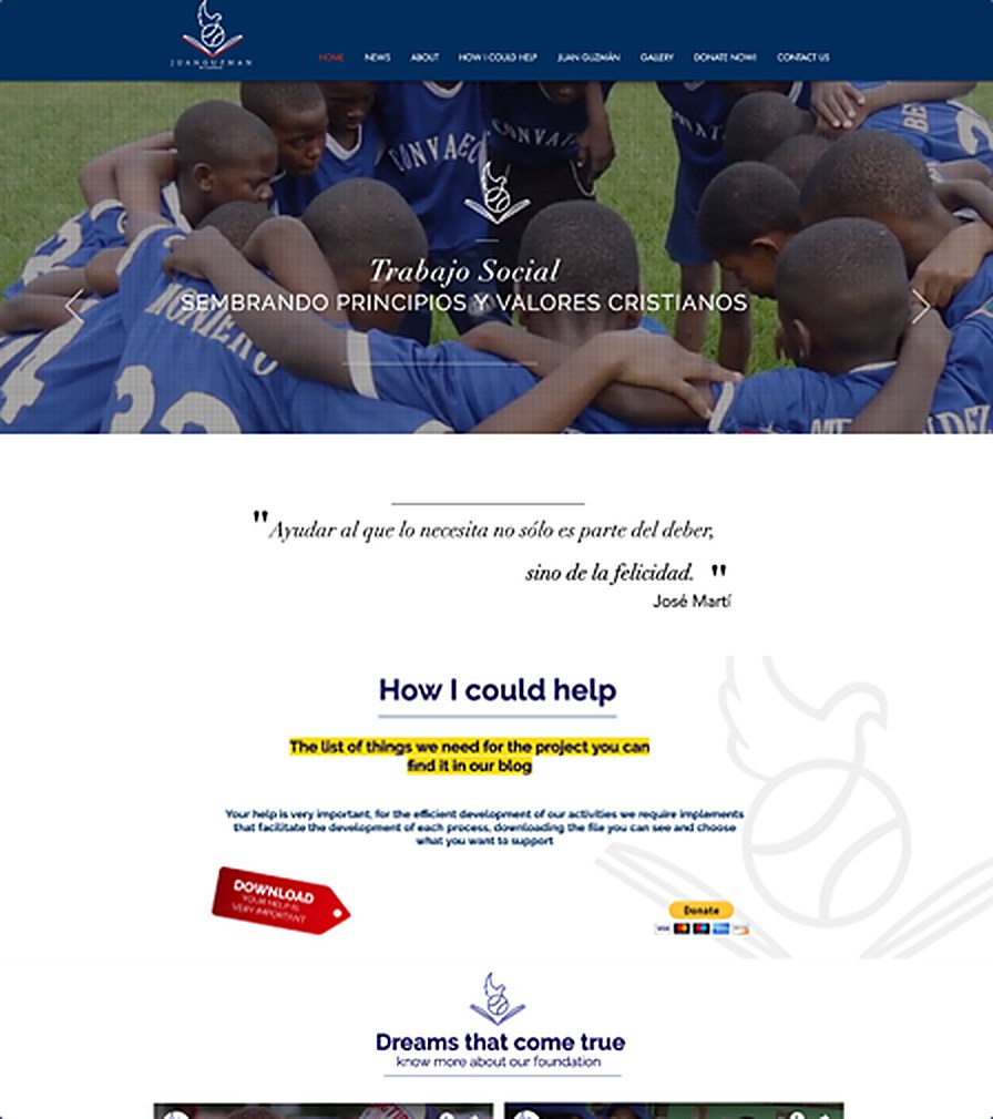 Juan Guzman Foundation: the previous website