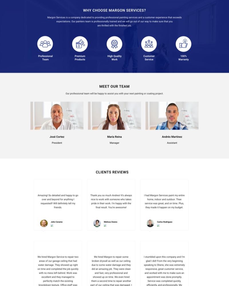 Margon Services website
